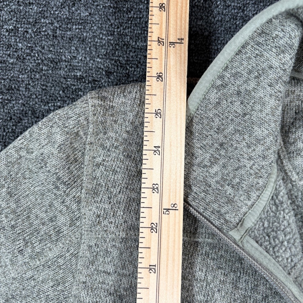 LL Bean Sweater Fleece Jacket Mens M Gray Full Zip 504938 Slightly Fitted - Picture 3 of 8